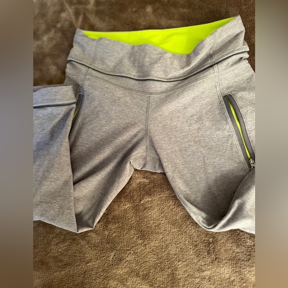 LULULEMON PASSION CROP CROPS II HEATHERED SLATE HSL LUXTREME 17” W6E01S SZ 4 - Picture 8 of 11